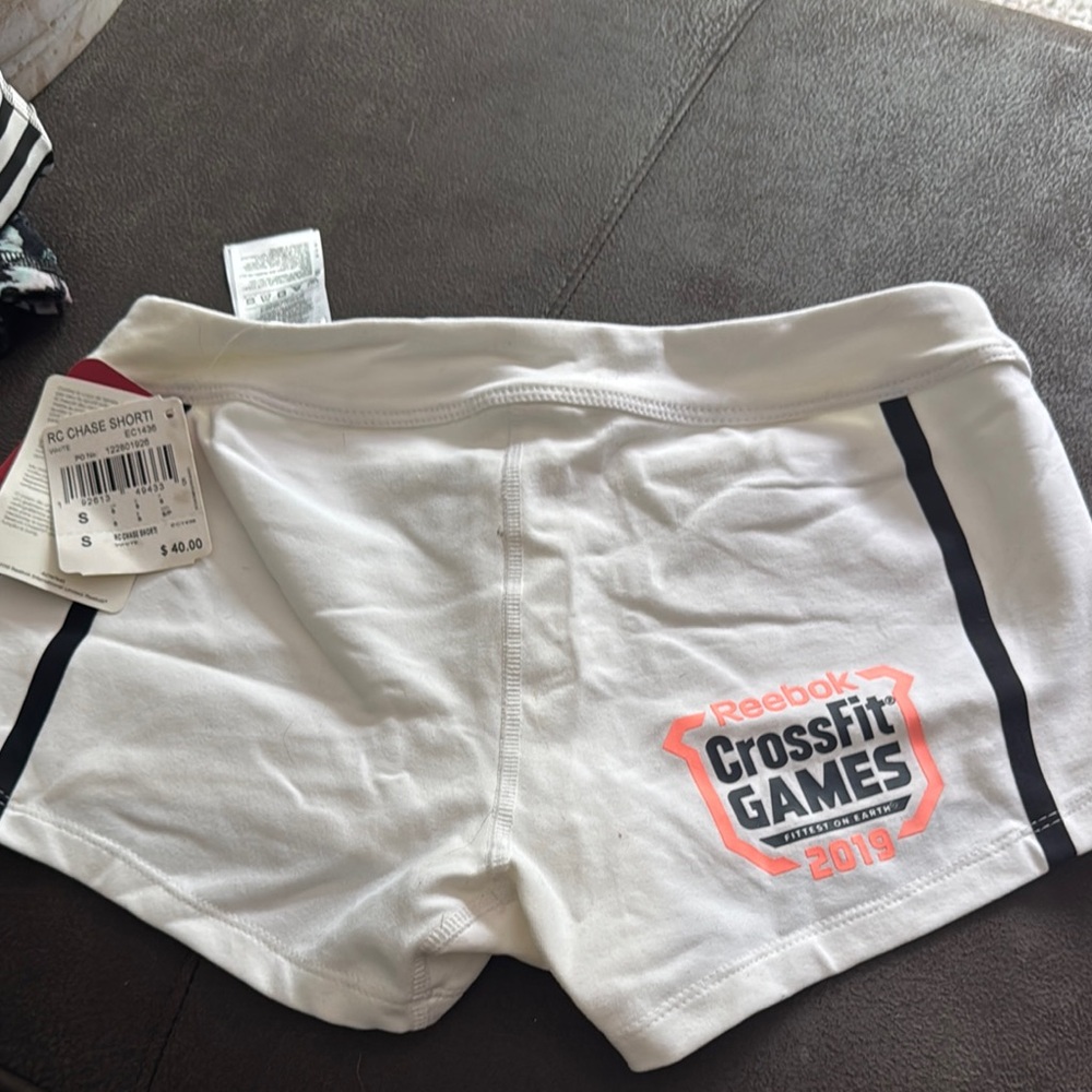 Reebok White Athletic Shorts for Performance